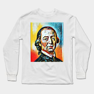 Johann Gottfried Herder abstract Portrait | Johann Gottfried Herder Artwork 4 Long Sleeve T-Shirt